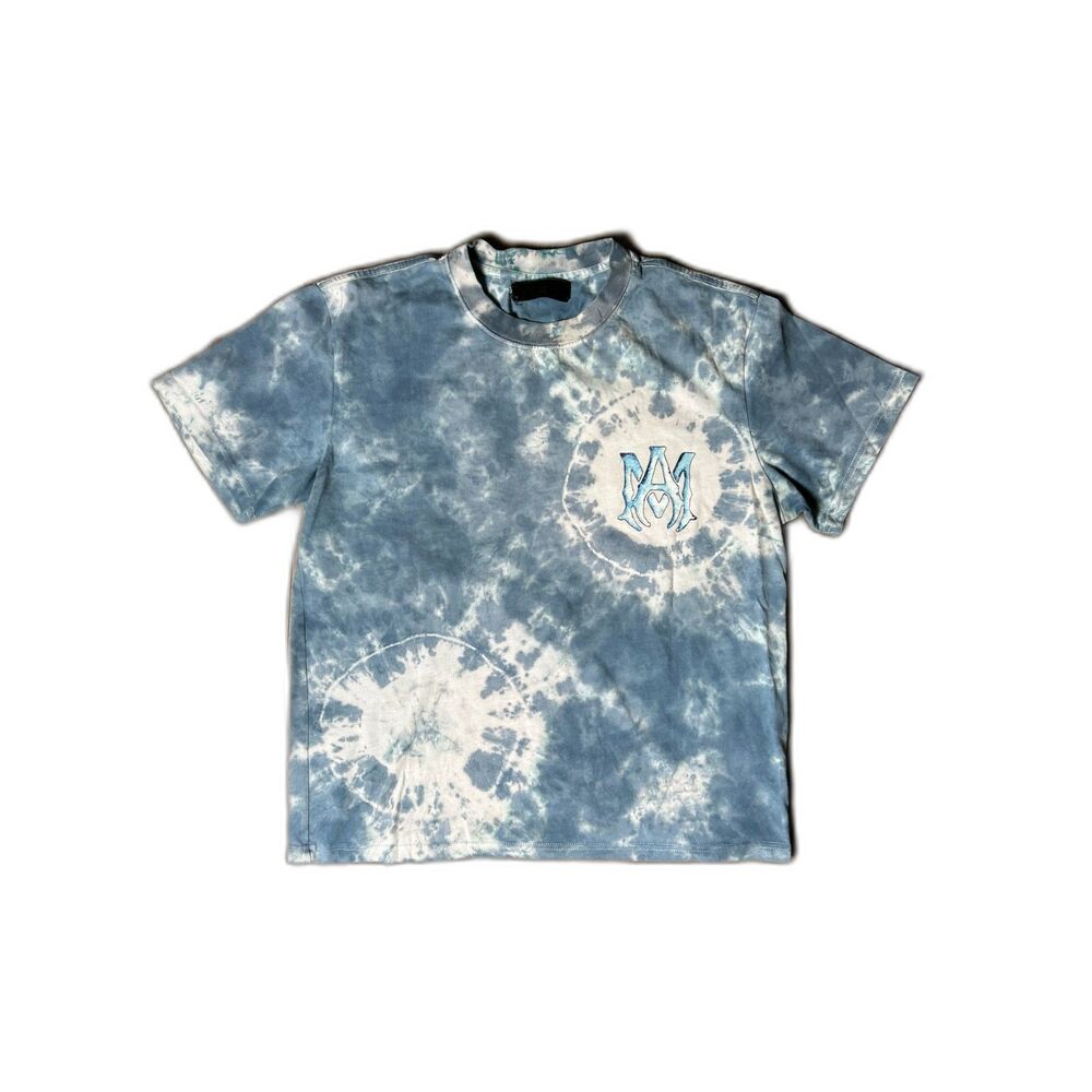 AMIRI - MA Logo-Print Tie-Dyed Cotton-Jersey T-Shirt - Blue Small